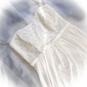 Lace David's Bridal Minimalist Wedding Dress Elopement Dress Reception Dress